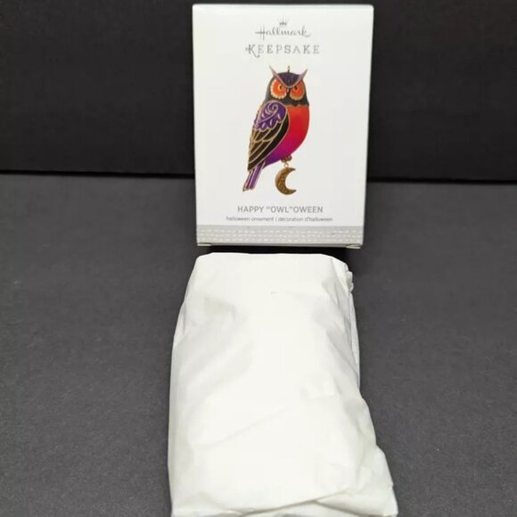 Hallmark Happy Owl Oween Crescent Moon Halloween Keepsake Ornament 2016 NIB Moon - Picture 3 of 6